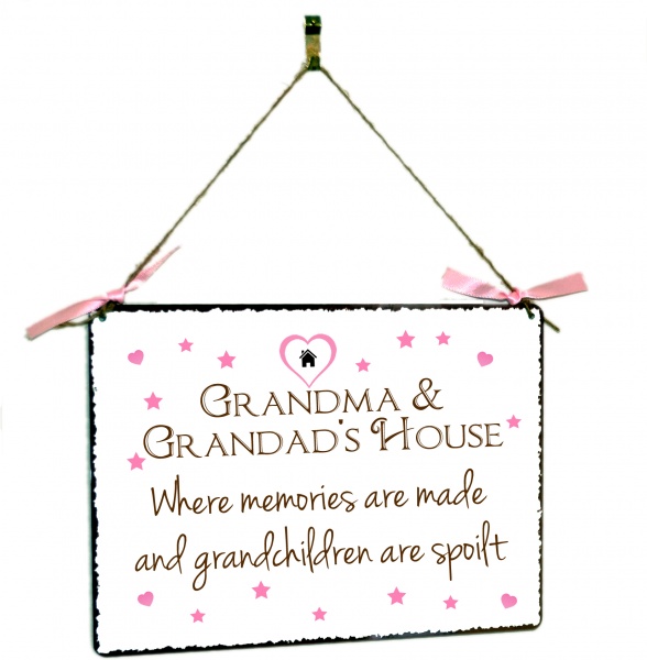 Grandma & Grandad's House Hanging Plaque